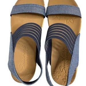 Skechers Smitten Kitten Wedge Sandal Size 7